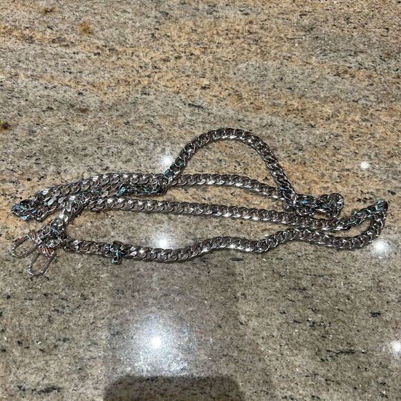 NWT 47" DIY Iron Flat Chain Strap Handbag Chains Accessories with Metal Buckles - Picture 2 of 4